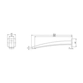 Phoenix Rush 280mm Wall Bath Outlet Chrome